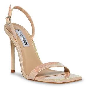 STEVE MADDEN Bethany Snake Print Stilletos in Blush Pink Size 6.5